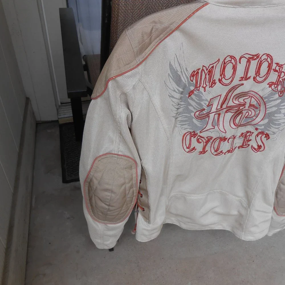 Harley-Davidson Cream and Tan Riding Jacket - Picture 9 of 16